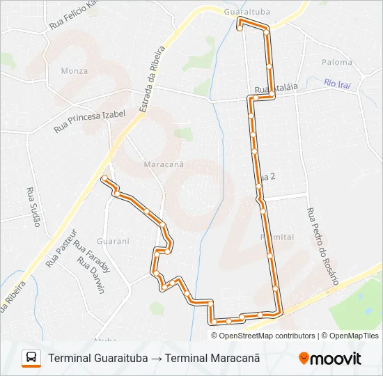 B59 PLANALTO / GUARAITUBA Bus Line Map