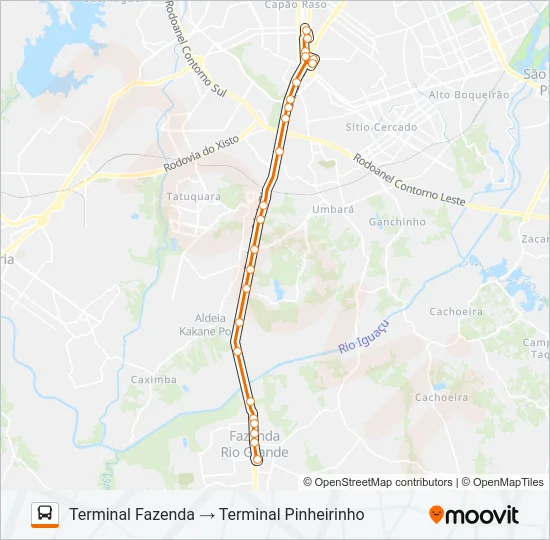 F01 FAZENDA / PINHEIRINHO Bus Line Map