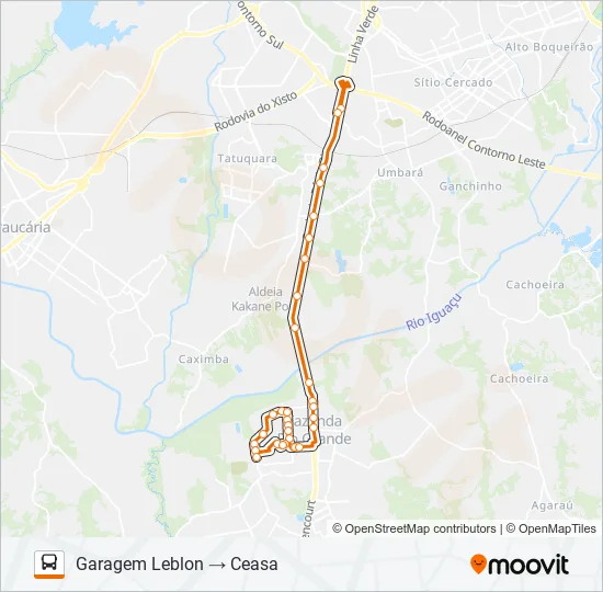 F01 FAZENDA / PINHEIRINHO Bus Line Map