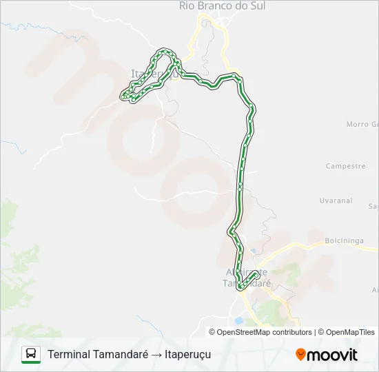 K11 ITAPERUÇU / TAMANDARÉ Bus Line Map