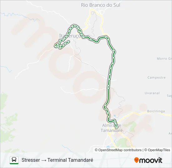 K11 ITAPERUÇU / TAMANDARÉ Bus Line Map