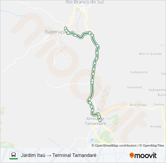K11 ITAPERUÇU / TAMANDARÉ Bus Line Map