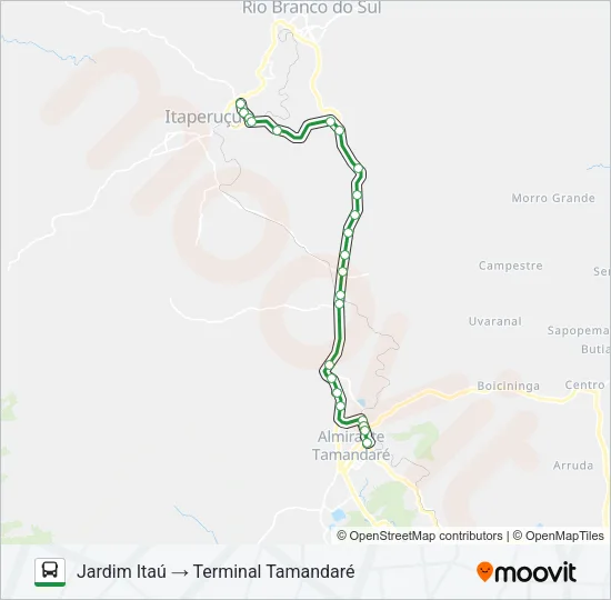 K11 ITAPERUÇU / TAMANDARÉ Bus Line Map