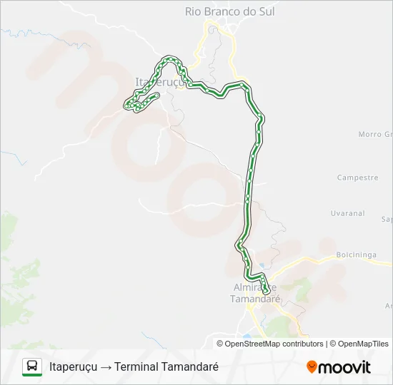 K11 ITAPERUÇU / TAMANDARÉ Bus Line Map