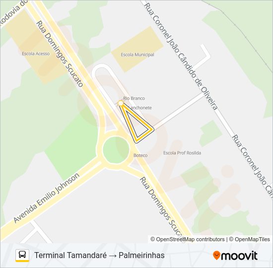 Mapa da linha L71 RIO BRANCO / PRAÇA 19 de ônibus