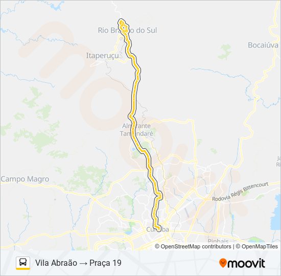 Mapa de L71 RIO BRANCO / PRAÇA 19 de autobús