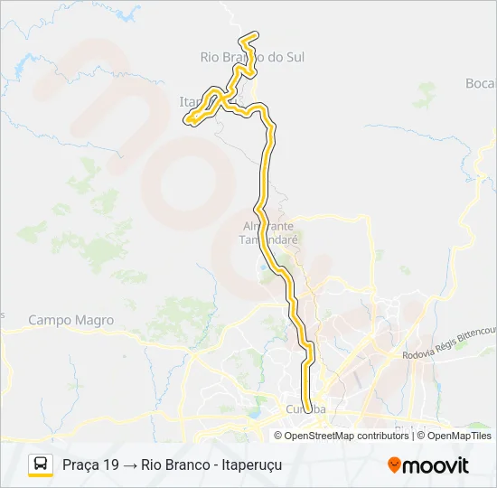 L71 RIO BRANCO / PRAÇA 19 Bus Line Map