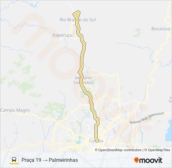 Mapa de L71 RIO BRANCO / PRAÇA 19 de autobús