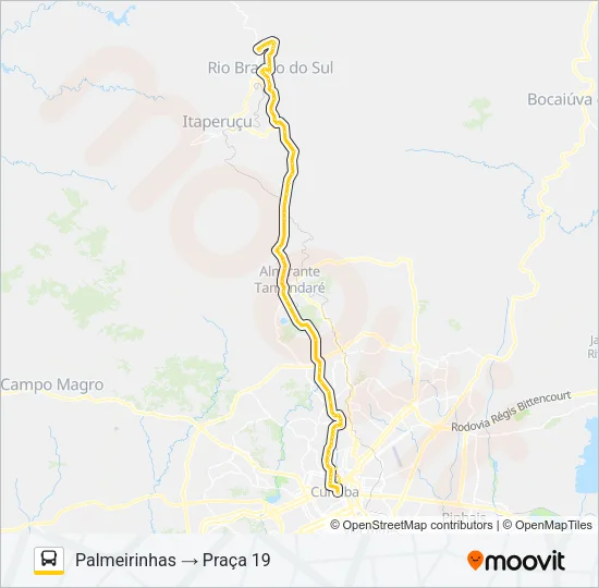 L71 RIO BRANCO / PRAÇA 19 Bus Line Map