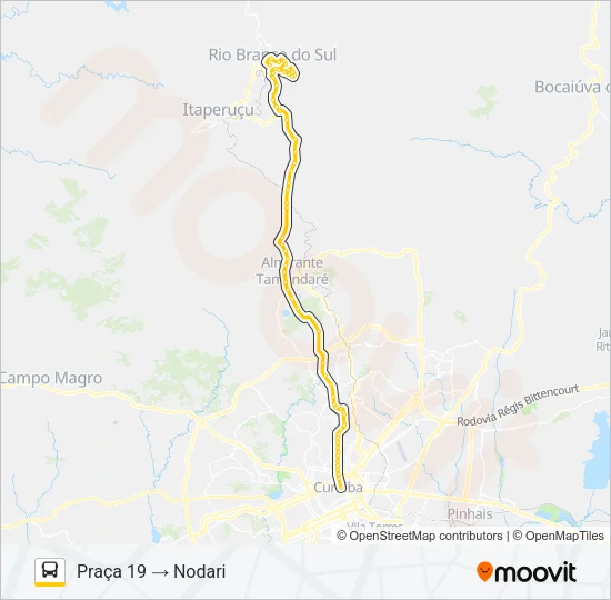 L71 RIO BRANCO / PRAÇA 19 Bus Line Map