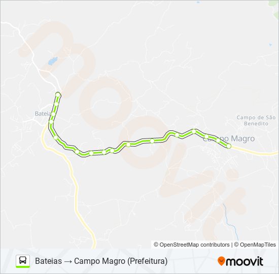 P31 BATEIAS / CAMPO MAGRO bus Line Map