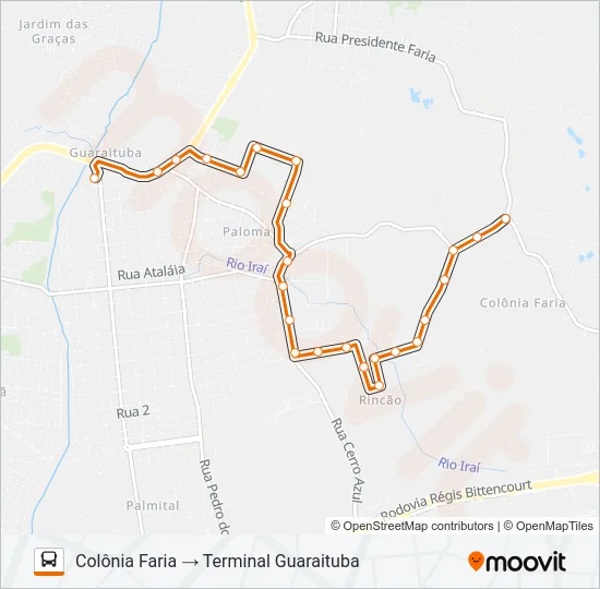 B90 PALOMA / COLONIA FARIA Bus Line Map