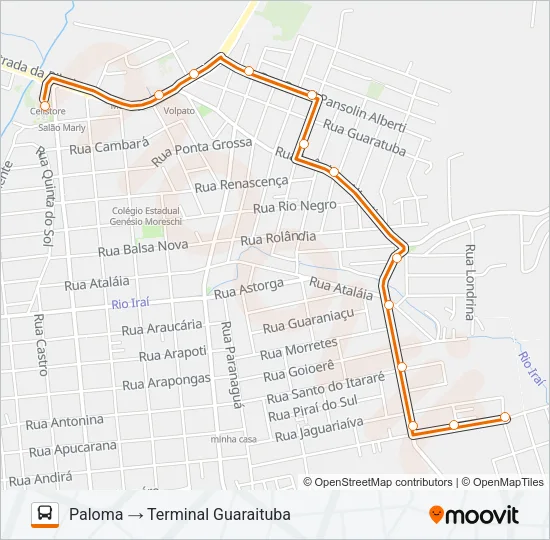 B90 PALOMA / COLONIA FARIA Bus Line Map