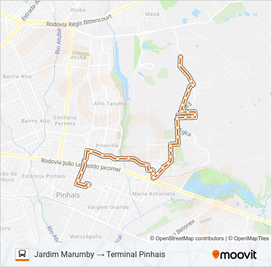 Mapa da linha C22 PLANTA KARLA / PIO XII de ônibus