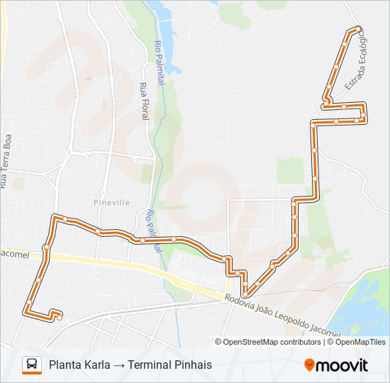 C22 PLANTA KARLA / PIO XII bus Line Map