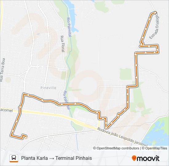 Mapa de C22 PLANTA KARLA / PIO XII de autobús