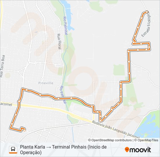 C22 PLANTA KARLA / PIO XII Bus Line Map
