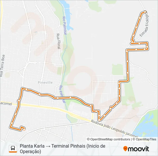 C22 PLANTA KARLA / PIO XII Bus Line Map