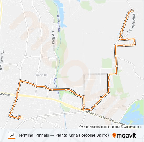 C22 PLANTA KARLA / PIO XII Bus Line Map