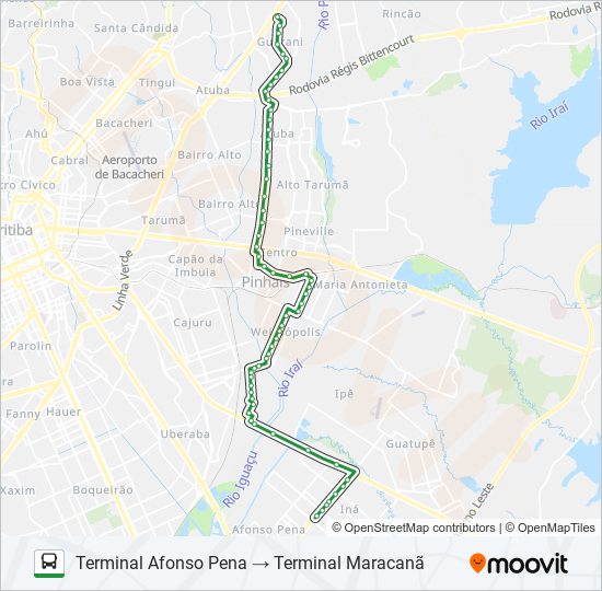 I20 MARACANÃ / AFONSO PENA bus Line Map