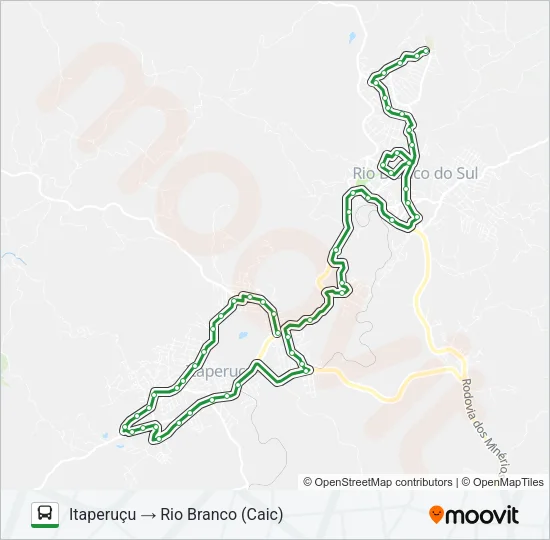 I71 ITAPERUÇU / RIO BRANCO Bus Line Map