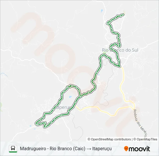 I71 ITAPERUÇU / RIO BRANCO Bus Line Map
