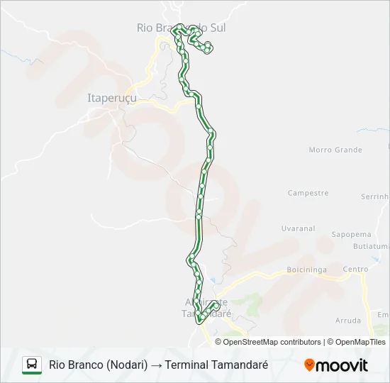L11 RIO BRANCO / TAMANDARÉ Bus Line Map