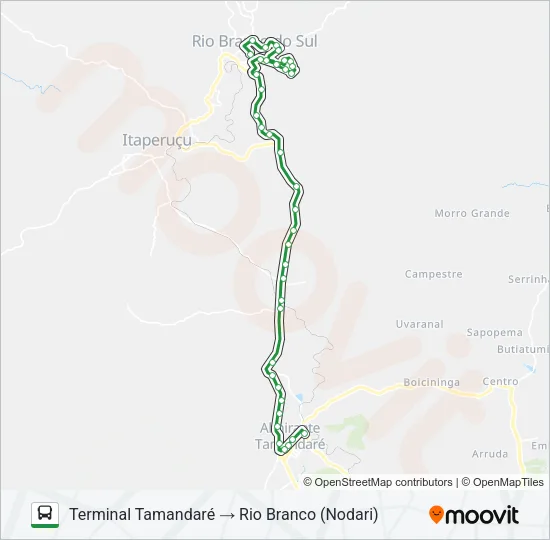 L11 RIO BRANCO / TAMANDARÉ Bus Line Map