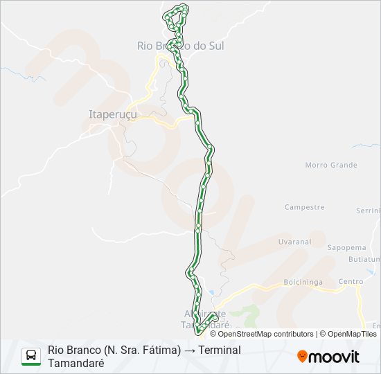 L11 RIO BRANCO / TAMANDARÉ bus Line Map