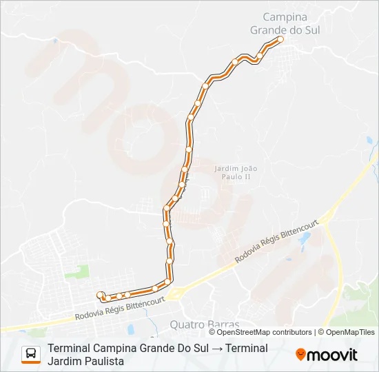 N11 SEDE / JARDIM PAULISTA Bus Line Map