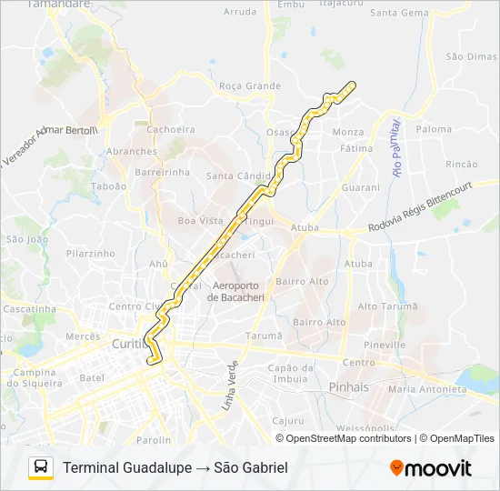 B78 SÃO GABRIEL / GUADALUPE Bus Line Map