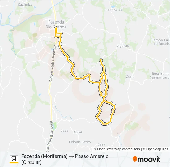 C05 FAZENDA / PASSO AMARELO Bus Line Map