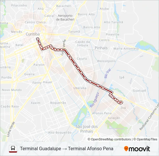 E03 AFONSO PENA / GUADALUPE Bus Line Map
