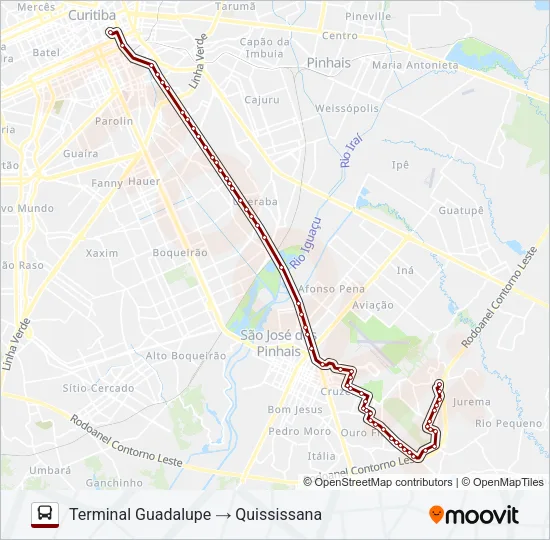 E68 QUISSISSANA / GUADALUPE Bus Line Map