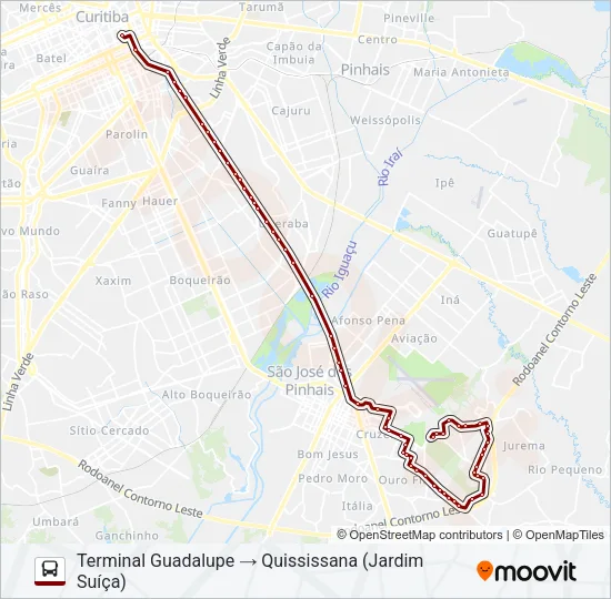 E68 QUISSISSANA / GUADALUPE Bus Line Map