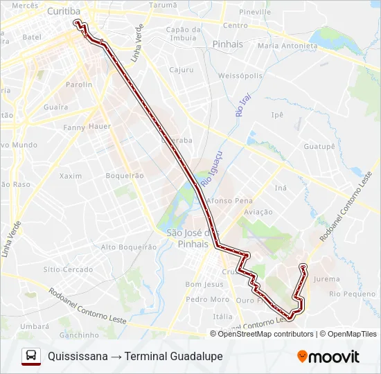 E68 QUISSISSANA / GUADALUPE Bus Line Map