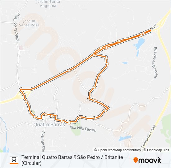 O12 SÃO PEDRO / MENINO DEUS bus Line Map