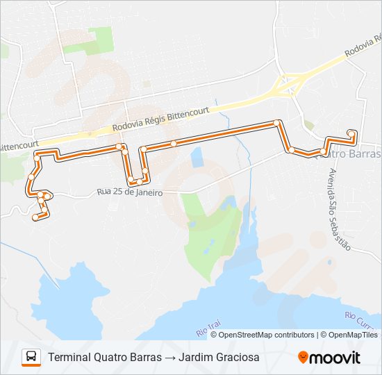 O12 SÃO PEDRO / MENINO DEUS bus Line Map