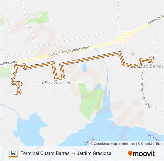 O12 SÃO PEDRO / MENINO DEUS Bus Line Map