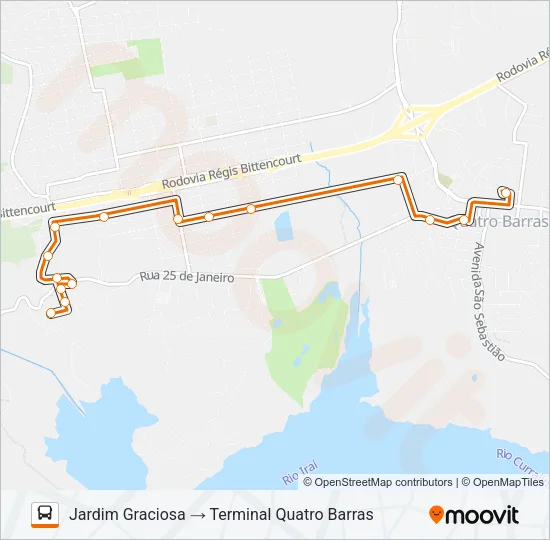 O12 SÃO PEDRO / MENINO DEUS Bus Line Map
