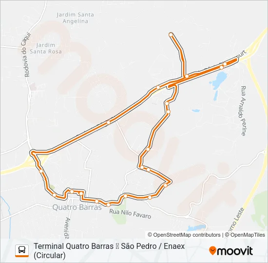 O12 SÃO PEDRO / MENINO DEUS Bus Line Map