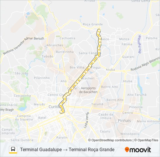 Mapa de S01 ROÇA GRANDE / GUADALUPE de autobús