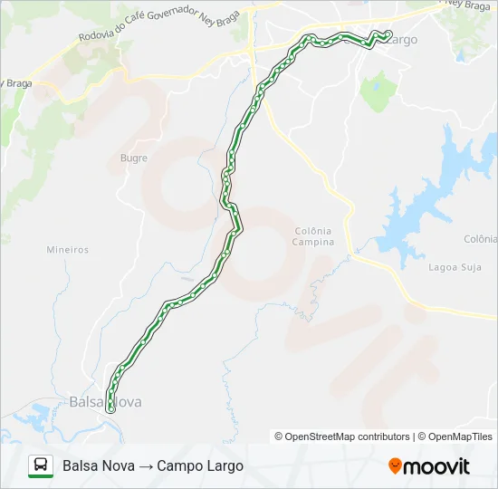 I30 CAMPO LARGO / BALSA NOVA Bus Line Map