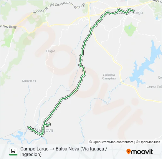 I30 CAMPO LARGO / BALSA NOVA Bus Line Map