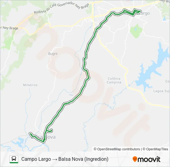 I30 CAMPO LARGO / BALSA NOVA Bus Line Map