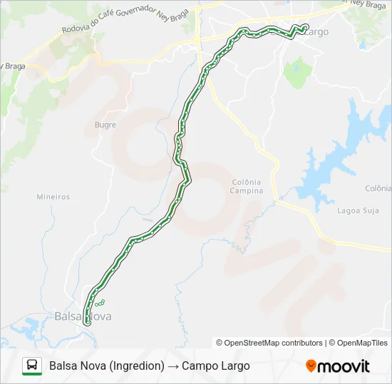 I30 CAMPO LARGO / BALSA NOVA Bus Line Map