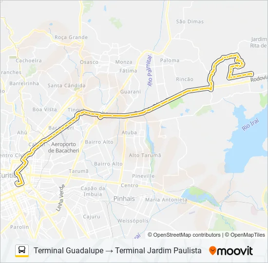 N63 EUGÊNIA MARIA / GUADALUPE Bus Line Map