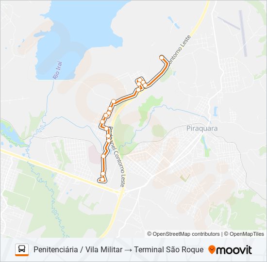 Mapa de D23 VILA MACEDO / VILA MILITAR de autobús