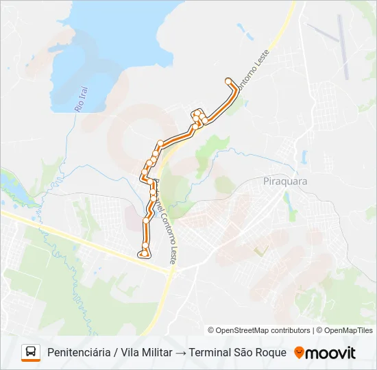 D23 VILA MACEDO / VILA MILITAR Bus Line Map