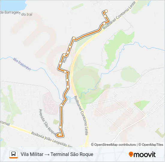 D23 VILA MACEDO / VILA MILITAR Bus Line Map